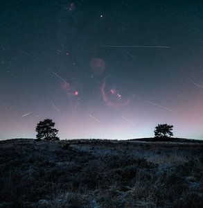 Meteorenzwerm Geminiden boven de veluwe. van Corné Ouwehand