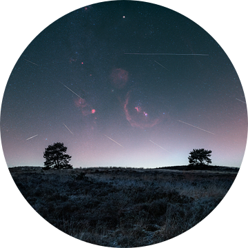 Meteorenzwerm Geminiden boven de veluwe. van Corné Ouwehand