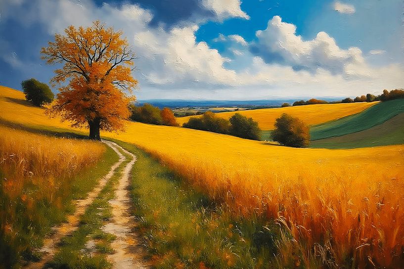 Idyllisch landschap expressionistme van The Photo Artist
