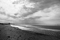 Beach in black and white