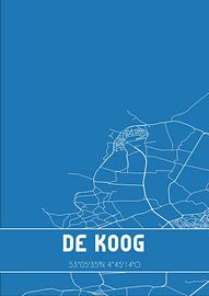 Blueprint | Carte | De Koog (Hollande du Nord) sur Affiches de lieux