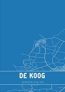 Blauwdruk | Landkaart | De Koog (Noord-Holland) van Rezona