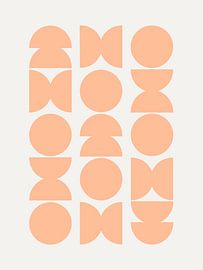 Peach Fuzz Mid-Century modern pattern by Imaginative