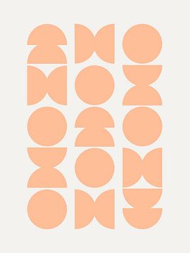 Peach Fuzz Mid-Century modern pattern by Imaginative