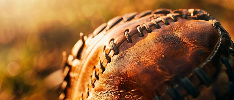 Baseball in the morning light by Poster Art Shop