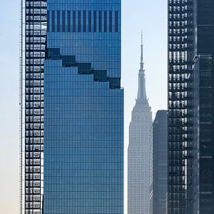 Kind of Blue - Ligne d'horizon de New York - Manhattan sur Dirk Verwoerd