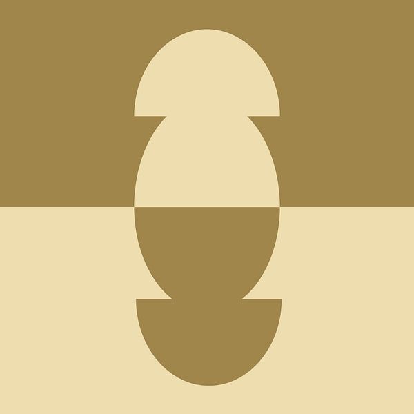 Golden Abstract Art by Mad Dog Art