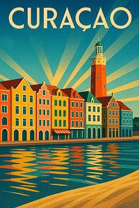 Curaçao Wandkunst - Bunte Karibik Posterdruck