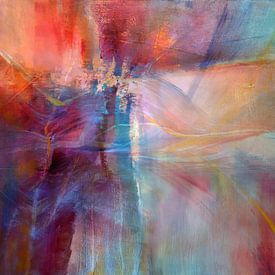 Drifting away - orange, green and purple by Annette Schmucker