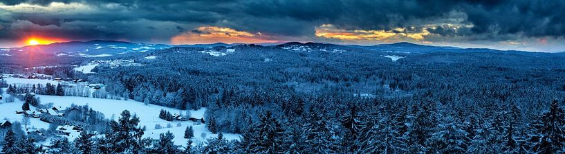 Sonnenuntergang im Bayrischen Wald von Dirk Rüter