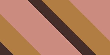 70s Retro funky geometric abstract pattern in pink, brown, ocher by Dina Dankers