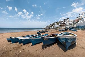 Fischerboote in Taghazout Marokko