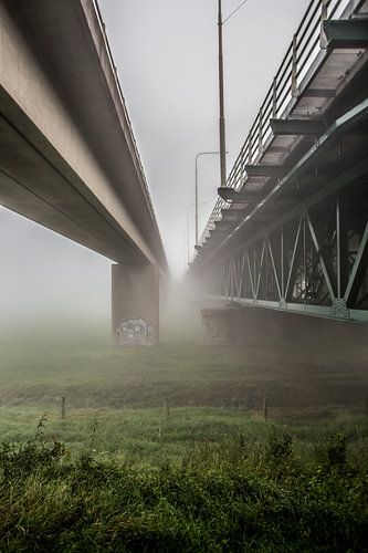 Fietsbrug en Autobrug over de IJssel