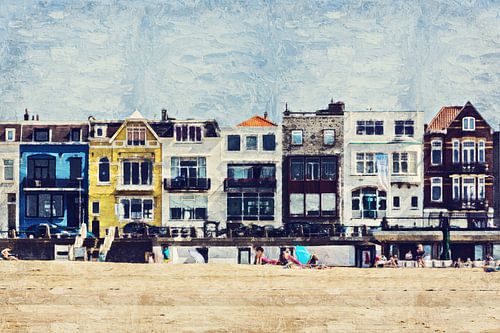 Colorful piece of boulevard in Vlissingen (Netherlands)