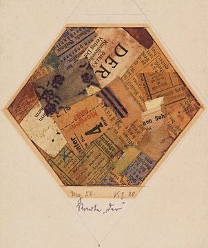 Kurt Schwitters - Mz 58, mots 'der' (1920) sur Peter Balan