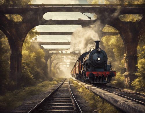 Steam train by Kees van den Burg