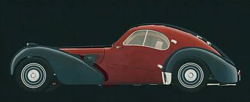 Bugatti 57-SC Atlantic 1938 Seitenansicht von Jan Keteleer