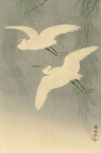 Les aigrettes en fuite d'Ohara Koson