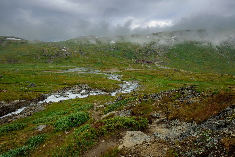A view of the amazing and idyllic Norwegian landscape. Autumn image of mountains. by Peter Jacek