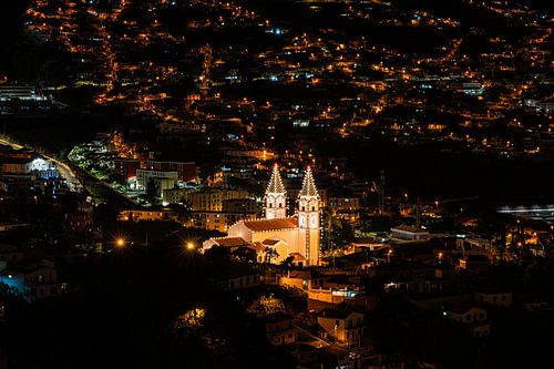 Avond in Funchal, Madeira: Kerk van Santo Antonio
