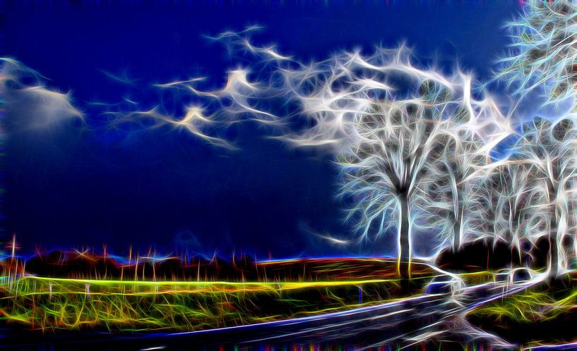 Neon Panorama van Edgar Schermaul