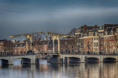 Le Skinny Bridge à Amsterdam.