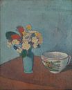 Emile Bernard - Vaas met bloemen en beker (1887) van Peter Balan thumbnail