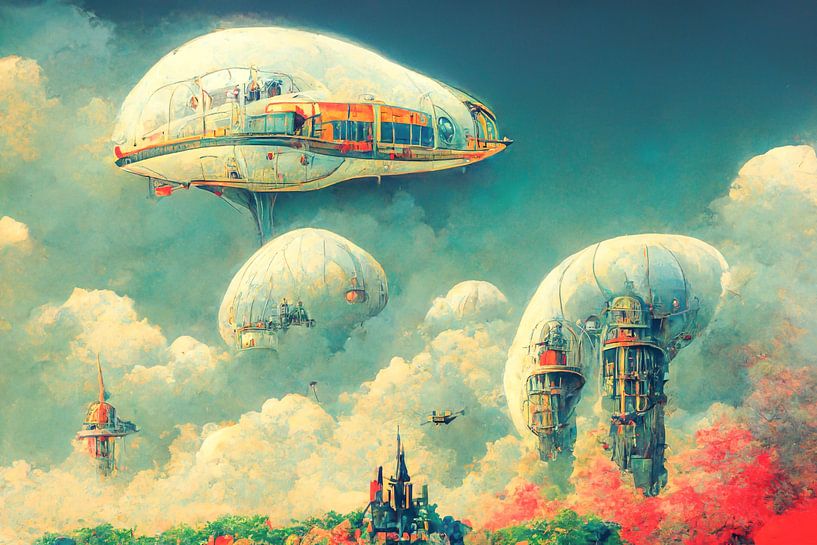 Buitenaardse fantasie, psychedelische dromen en vliegend tuig van Jef Peeters