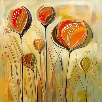 Bloemen abstract van Bert Nijholt