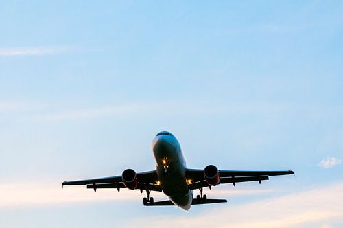 Airplane in a sunset by Sjoerd van der Wal Photography