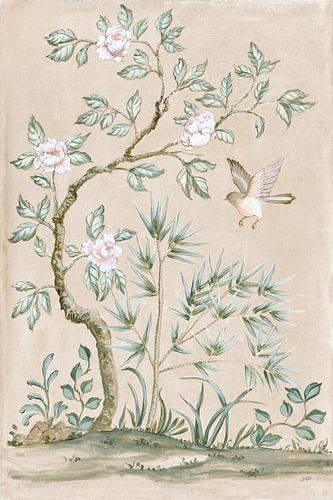 Veer muurschildering II TAN, Julia Purinton van Wild Apple