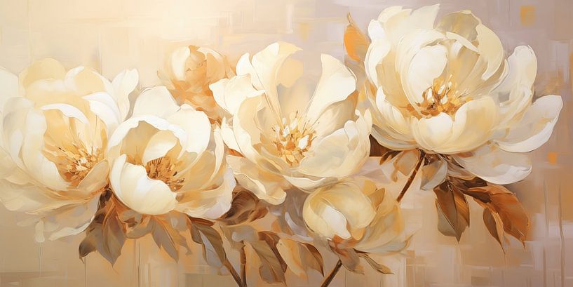 Flowers with gold by Imagine
