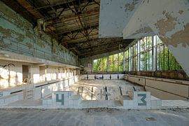 Verlaten zwembad in Pripyat, Chernobyl van UPHA F