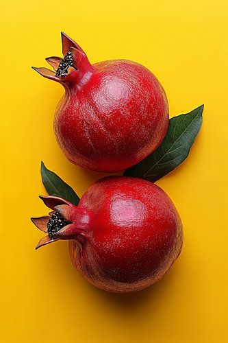 Pomegranates on Yellow