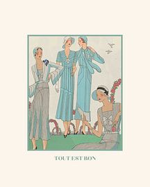 Tout est bon | Historic Art Deco Fashion print | Spring in the air | Vintage and retro design by NOONY