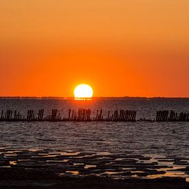 Sunset on the Dutch Wadden coast von Waterpieper Fotografie