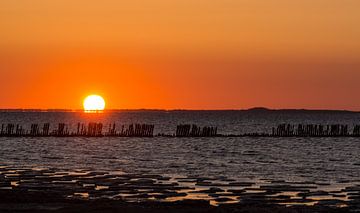 Sunset on the Dutch Wadden coast von Waterpieper Fotografie