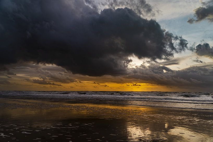 Julianadorp - Sonnenuntergang am Meer von Stephan Zaun