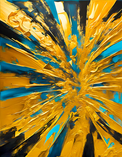 Golden Burst Abstract Explosion