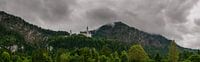 Slot Neuschwanstein in de regen Duitsland van Erik van 't Hof thumbnail