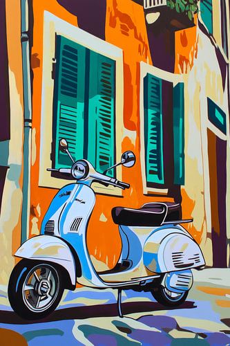 Vespa in de stad