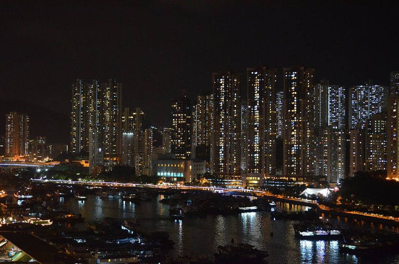 Hongkong bij nacht van Laura