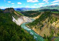 Yellowstone River in Yellowstone National Park in Wyoming