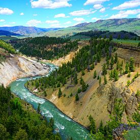 Yellowstone River in Yellowstone National Park in Wyoming by Thomas Zacharias