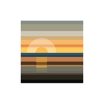 Sunset stripes van Color Square