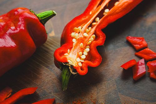 Fresh sweet pointed pepper