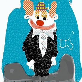 Clown & Elefant von Hans Zantman