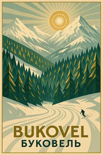 Bukovel Ski Resort Poster - Karpaten & Wintersport Kunst