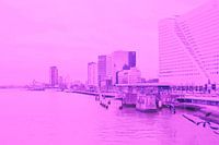 Rotterdam - Erasmusbrug en omgeving - in lila tinten
