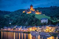 Blauwe uur Cochem aan de Moezel, Duitsland van Bob Slagter thumbnail